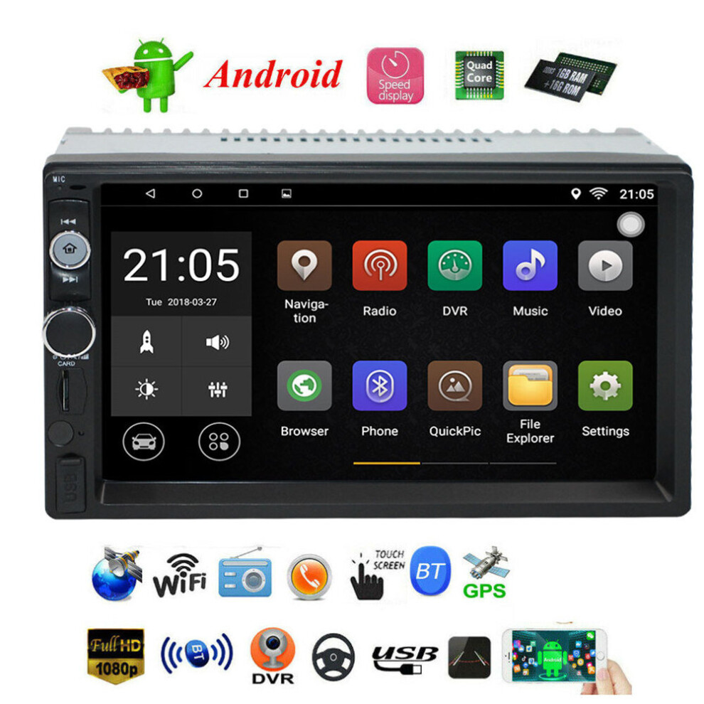 Double 2 Din Car Stereo Radio 7" Bluetooth Fm Am Usb /Android Mp5 Player 7032551613005
