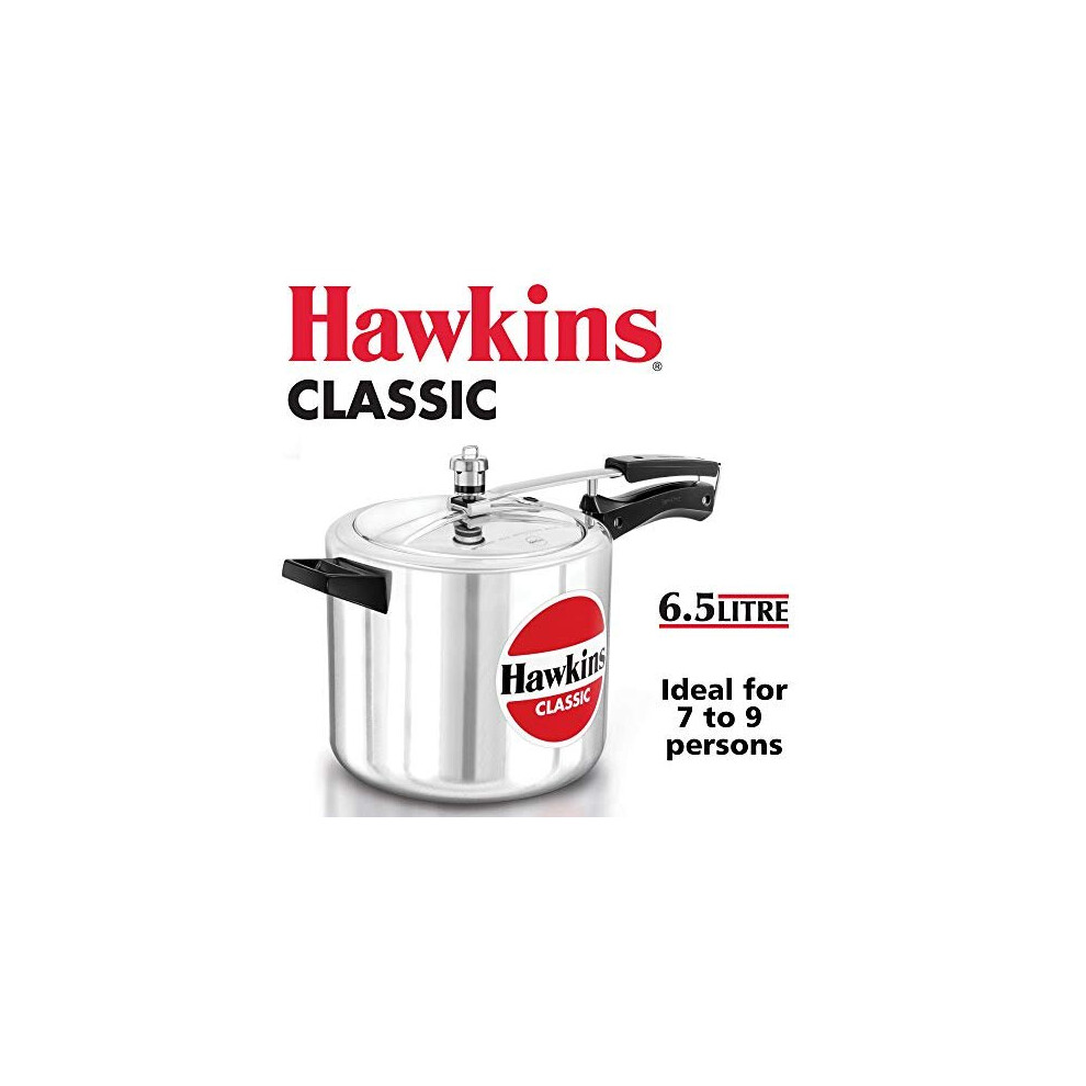 HawkinsA Classic CL65 6.5-Liter New Improved Aluminum Pressure Cooker Small Silver