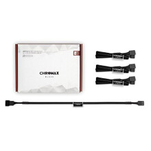 Noctua NA-SEC1 chromax.Black 3-Pin/4-Pin Extension Cables (30cm Black)