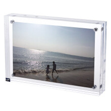 TRIXES Magnetic Acrylic Photo Frame 6 x 4in Double sided Display 2cm thickness