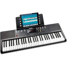 Key Keyboard Piano with Sheet Music Stand Piano Note Sticker Power Supply