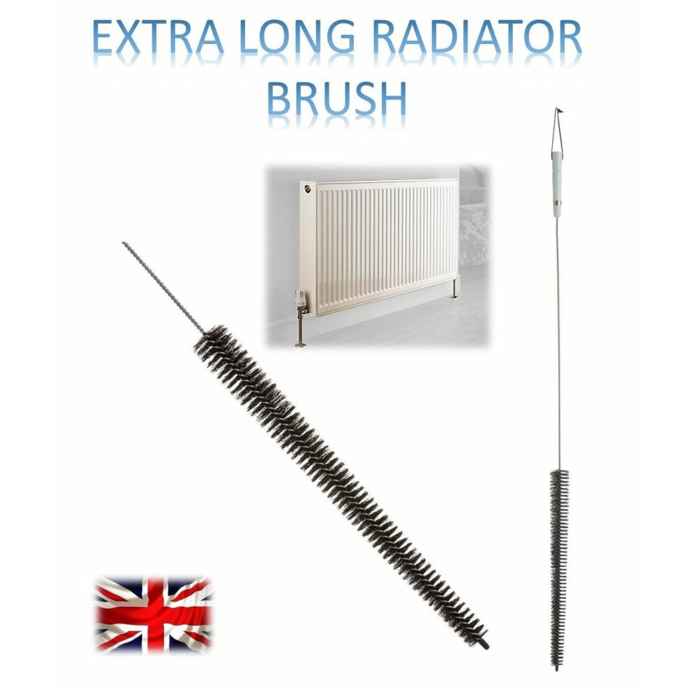 The Dustpan & Brush Store Long Reach Flexible Radiator Heater Heating Bristle Brush Dust Cleaning Cleaner