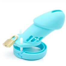 SILICONE CHASTITY CAGE WITH LOCK