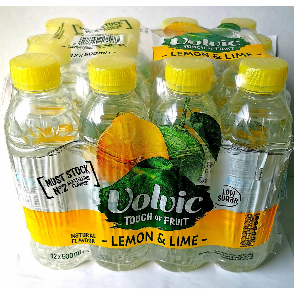 VOLVIC LEMON & LIME 12 x 500ml