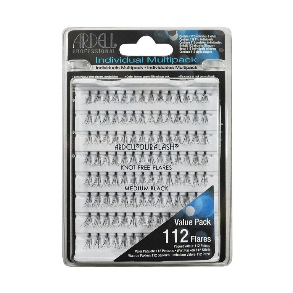 Ardell Duralash Individual Knot Free Multipack - Medium Black Lashes 112 Flares