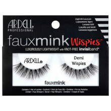 Ardell Faux Mink Eyelashes - Black Demi Wispies with Knot Free Invisiband