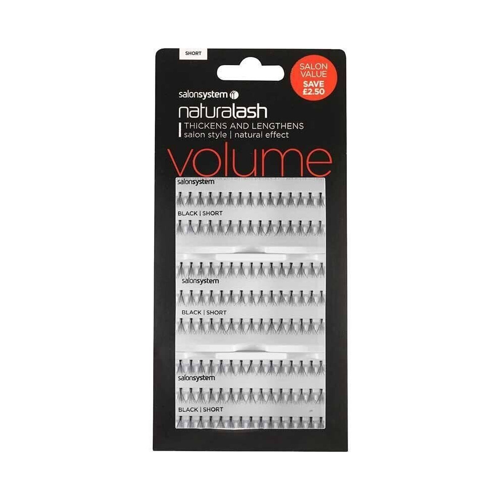 Salon System Naturalash Individual Lashes - Black Short - Salon Value Pack