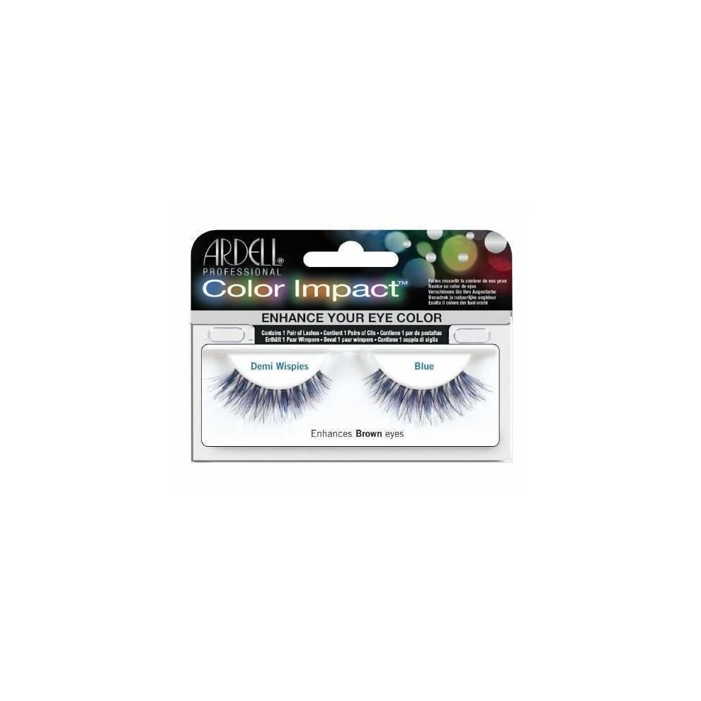 Ardell Color Impact Handmade False Lashes - Demi Wispies Blue - Invisible Band