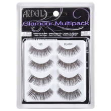 Ardell Glamour umel mihalnice viacbalenie 105 - lahk , prirodzene objemn mihalnice, pohodln , lahko sa aplikuj , 4 p ry, 1 balenie