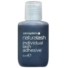Salon System Black Finish Individual Lash Adhesive 15ml - Professional Use, 7-10 Day Firm Hold