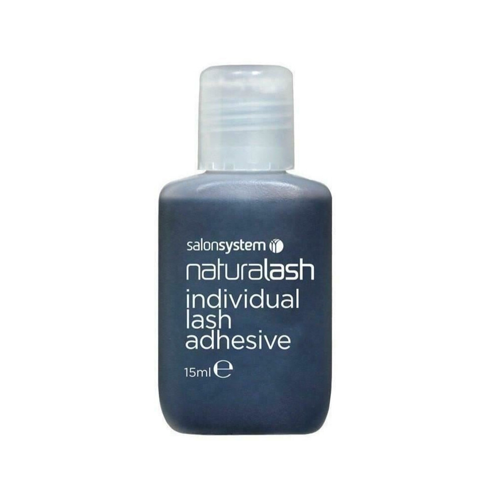 Salon System Individual Lash Adhesive - Black Finish 15ml for Professional Use