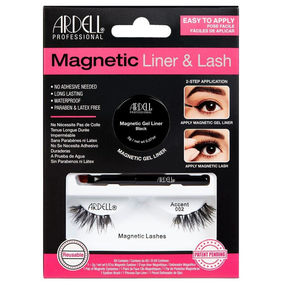 Ardell Magnetic Liner And Lash Kit - Accent 002 - Waterproof & Latex Free