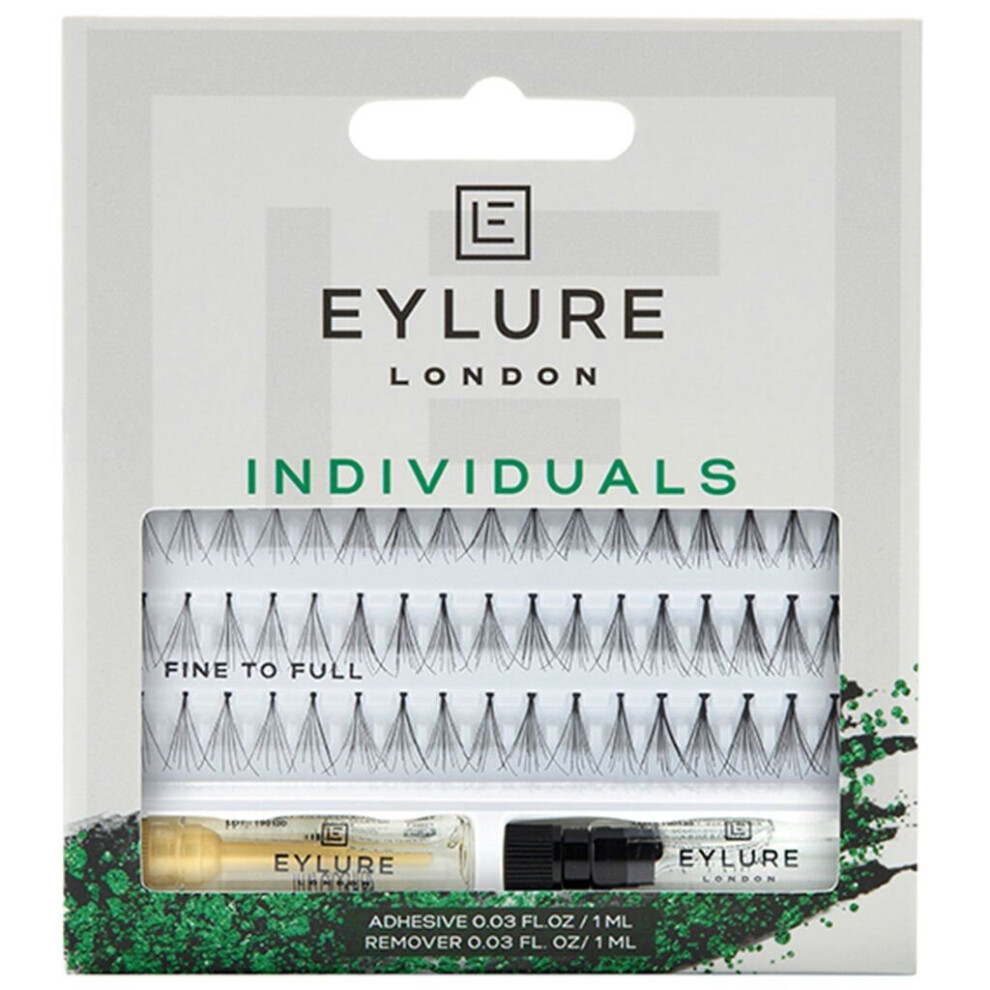 Eylure Pro-Lash Individual False Lashes - Fine to Full Black - Adhesive Included