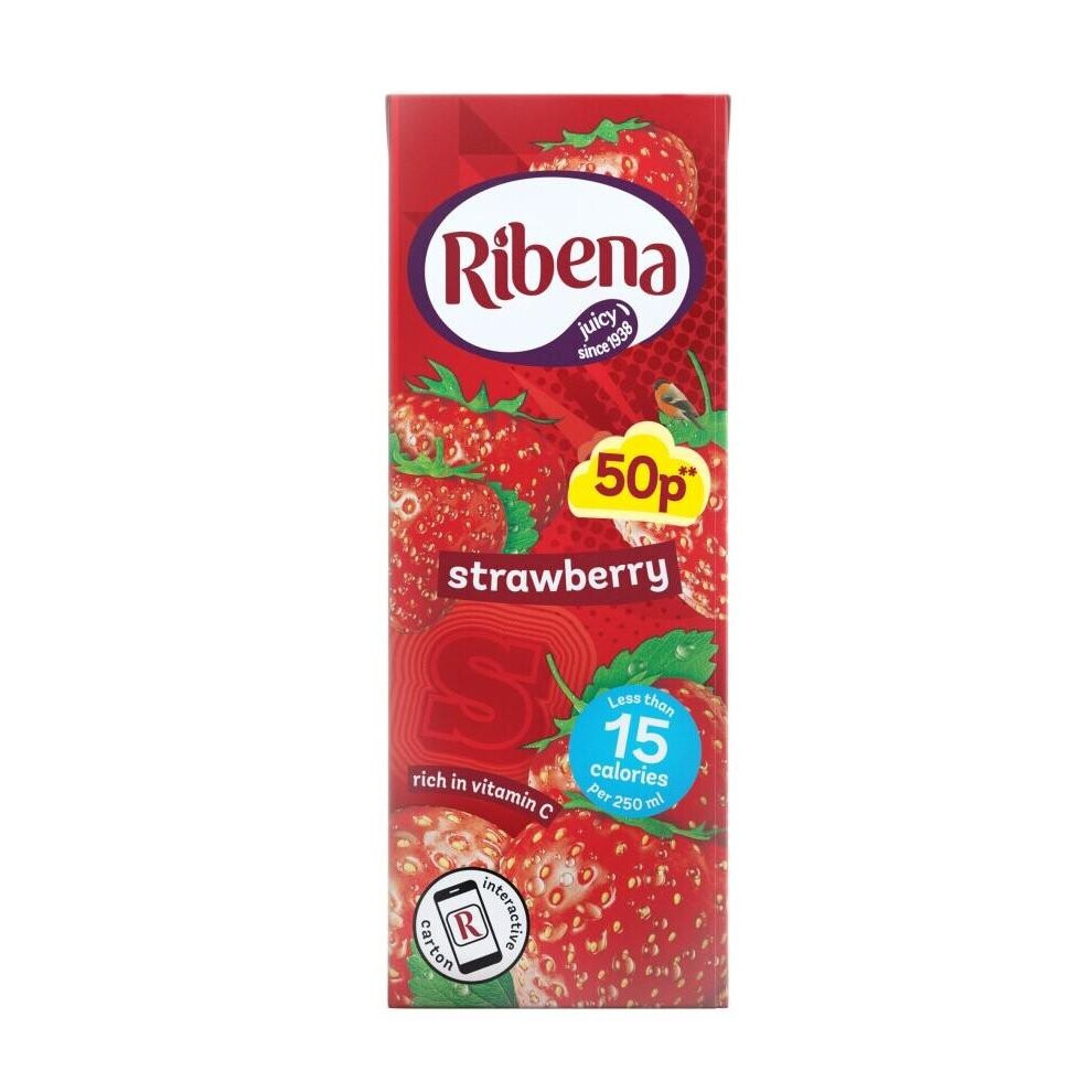 Ribena Strawberry Cartons 250Ml X 24