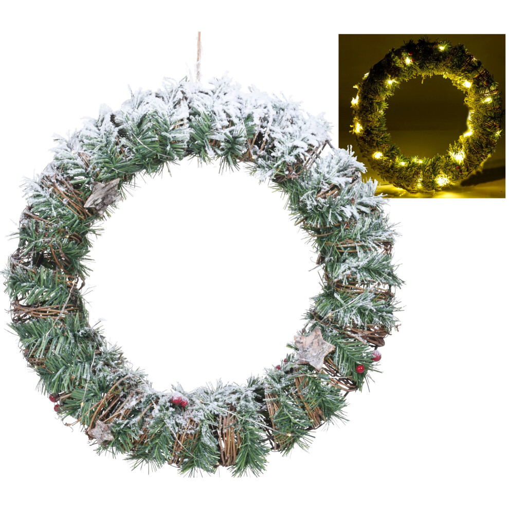 40CM CHRISTMAS WREATHS | Decorated Christmas LED