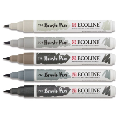 Grey Ecoline Brush Pen Set 1