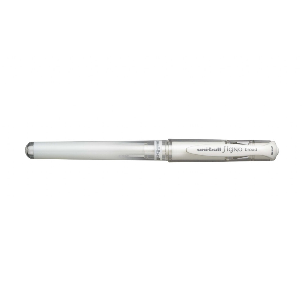 White Uni-ball Signo UM-153 Broad Rollerball Gel Pen