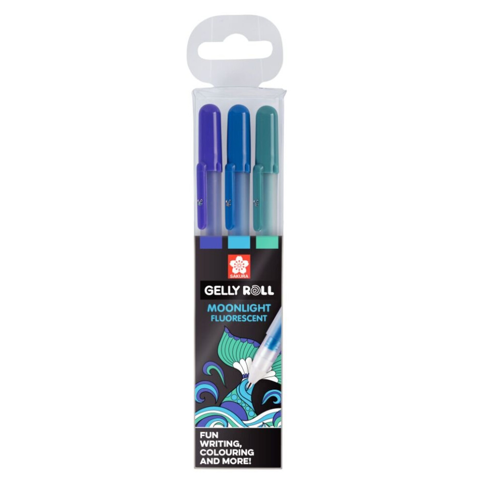 Sakura Purple/Green/Blue Ocean Moonlight Gelly Roll Gel Pen Set