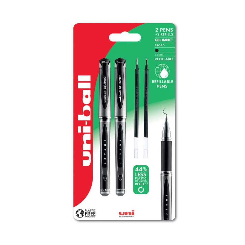 Uni-ball Gel Impact UM-153S 2 Pen Set + 2 Refills