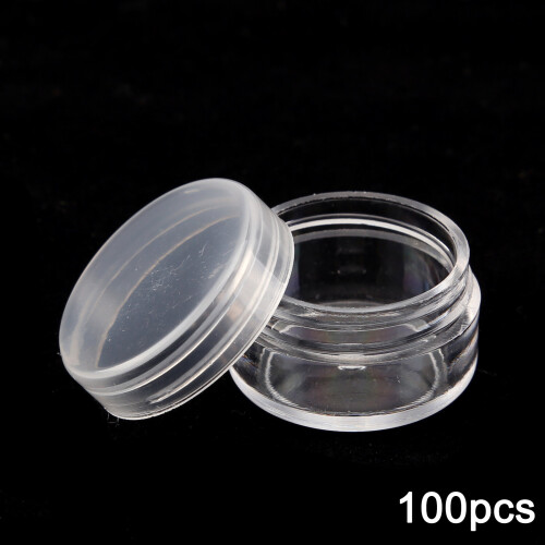 100X Plastic Sample Container Mini Bottle Pot Jars Cosmetic Tools 5ml 2