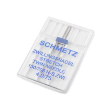 1box Nickel Twin Needle Stretch 4.0/75 Schmetz, Industrial Machine Needles, Haberdashery