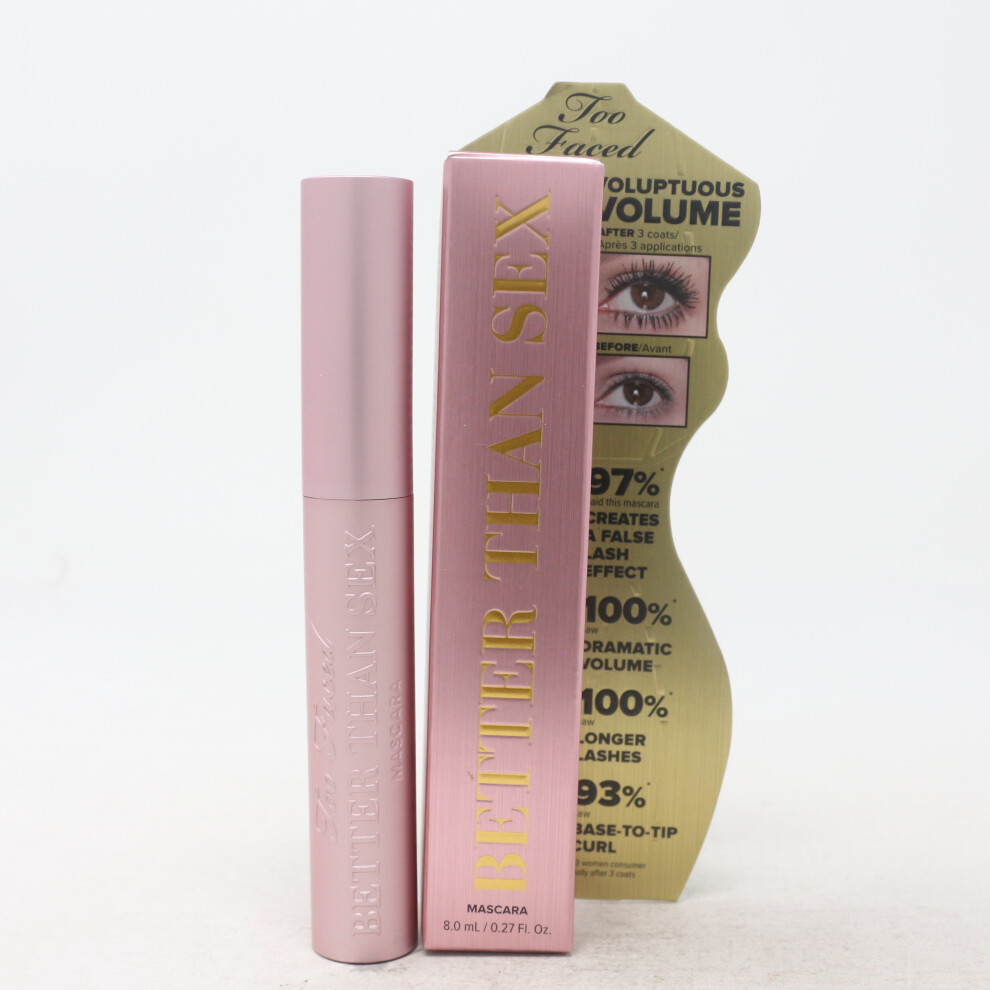 Too Faced Better Than Sex Mascara Black 0.27oz/8ml New With Box