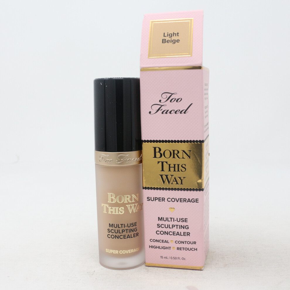 (Light Beige) Too Faced Born This Way Super Coverage Concealer 0.5oz/15ml