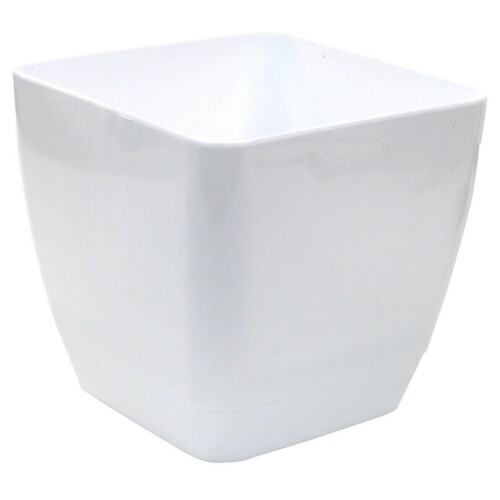 Indoor Square Plant Pots 16cm Square Indoor Planters White