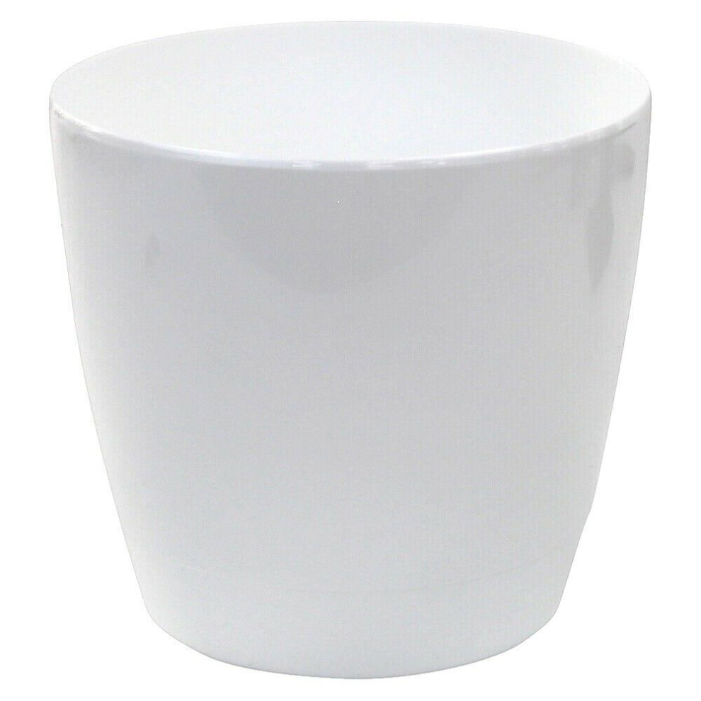 Indoor / Outdoor Round Large Plant Pots 20cm Planters White