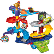 VTech Toot-Toot Drivers Twist & Race Tower, Racing Cars Car Tracks for Kids Lights and Sounds, Musical Toy Race Track for Aged 12 Months to 5 Years