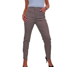 (Taupe Brown, 12) Women's Slim Soft Stretch Denim Jeans High Waist