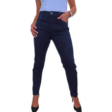 (Navy Blue, 14) Women's Slim Soft Stretch Denim Jeans High Waist