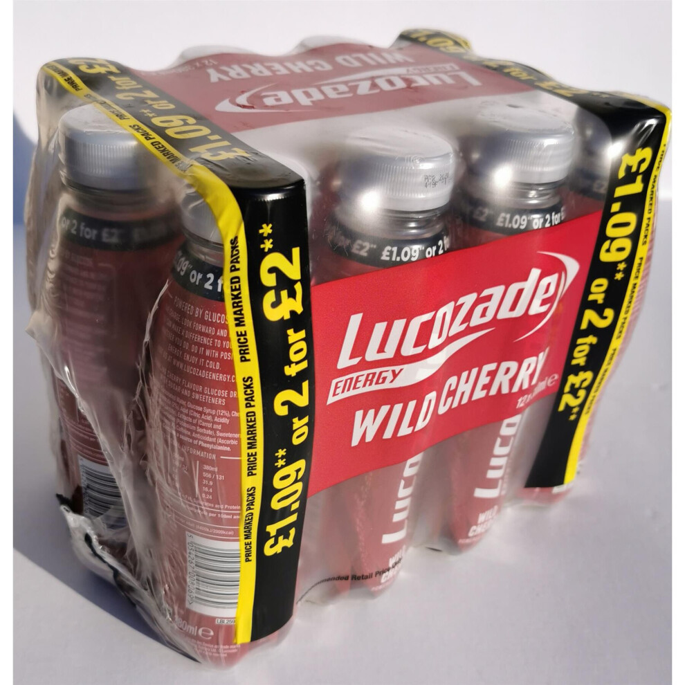 Lucozade Wild Cherry 380Ml X 12