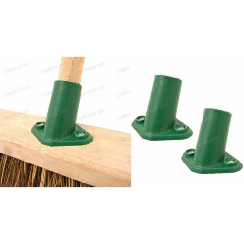 2 Plastic Broom Bracket Sweeping Brush Support Stay 15/16" Shaft Handle 2 Hole