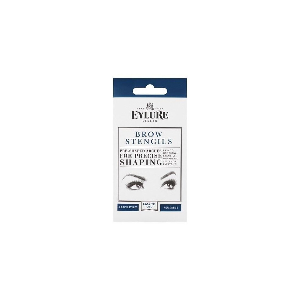 Eylure 4 Reusable Brow Stencils - Pre Shaped Arches for Precise Shaping