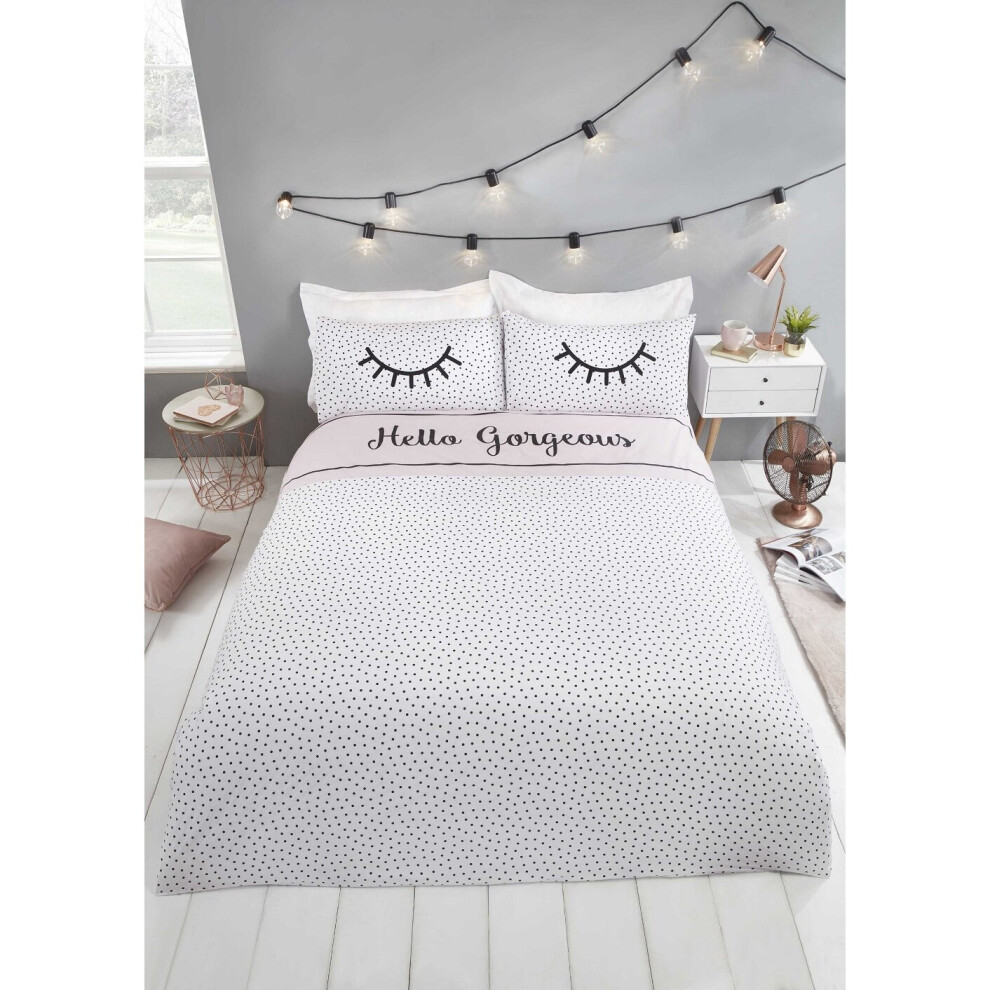 (Single) Hello Gorgeous, Blush Duvet Set