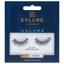 Eylure Volume Handmade False Black Eyelashes - 101 - Lash Glue is Included