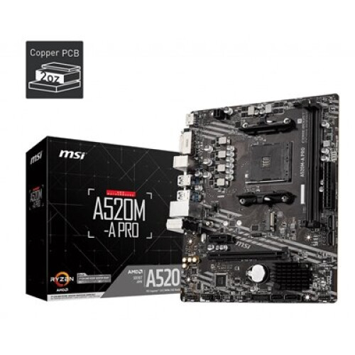 MSI Placa Mãe - MSI - A520M-A PRO - (911-7C96-020)