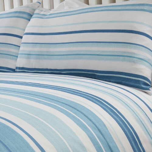 (Double) Stratford Stripe Duvet Set in Blue 1