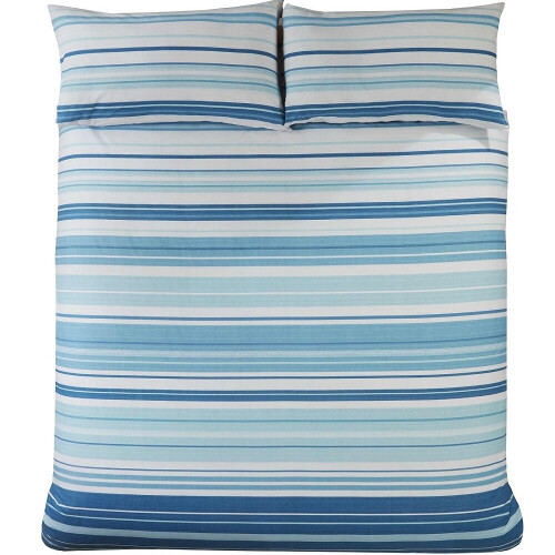 (Double) Stratford Stripe Duvet Set in Blue 2