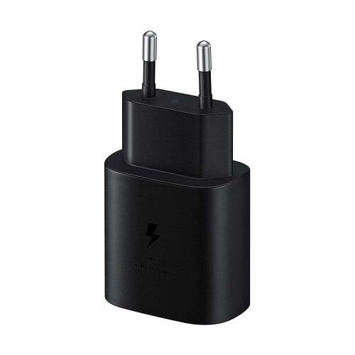 Samsung (Plug Only) Official Samsung EU 2 Pin EP-TA800EBE Quick Charge Adapter 25W USB Type C Black 2