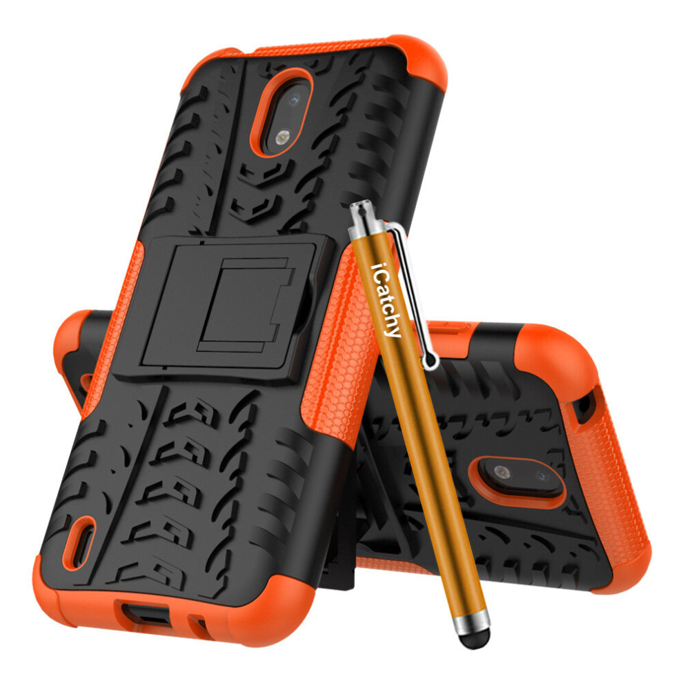 (Orange) For Nokia 1.3 Hybrid Shockproof Case Orange 5056298005703
