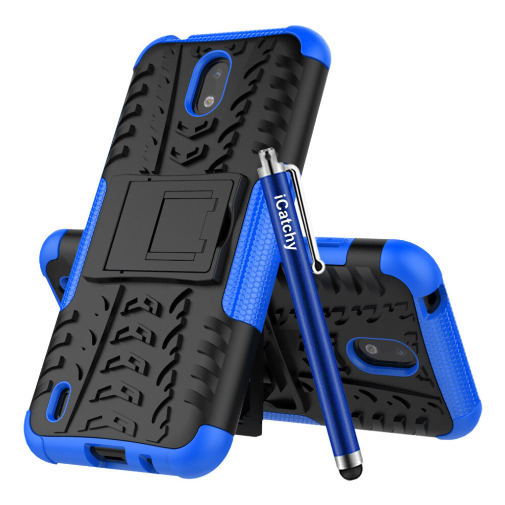 (Blue) For Nokia 1.3 Hybrid Shockproof Case Blue 5056298005666