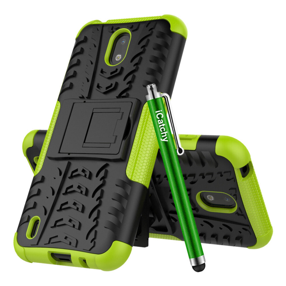 (Lime) For Nokia 1.3 Hybrid Shockproof Case Green 5056298005673