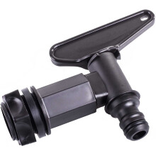 Straight Water Butt Tap 3/4in BSP, Hozelock Snap Fit, Universal Fit for Water Butts, Barrels & Home Brew - WBTTAP05