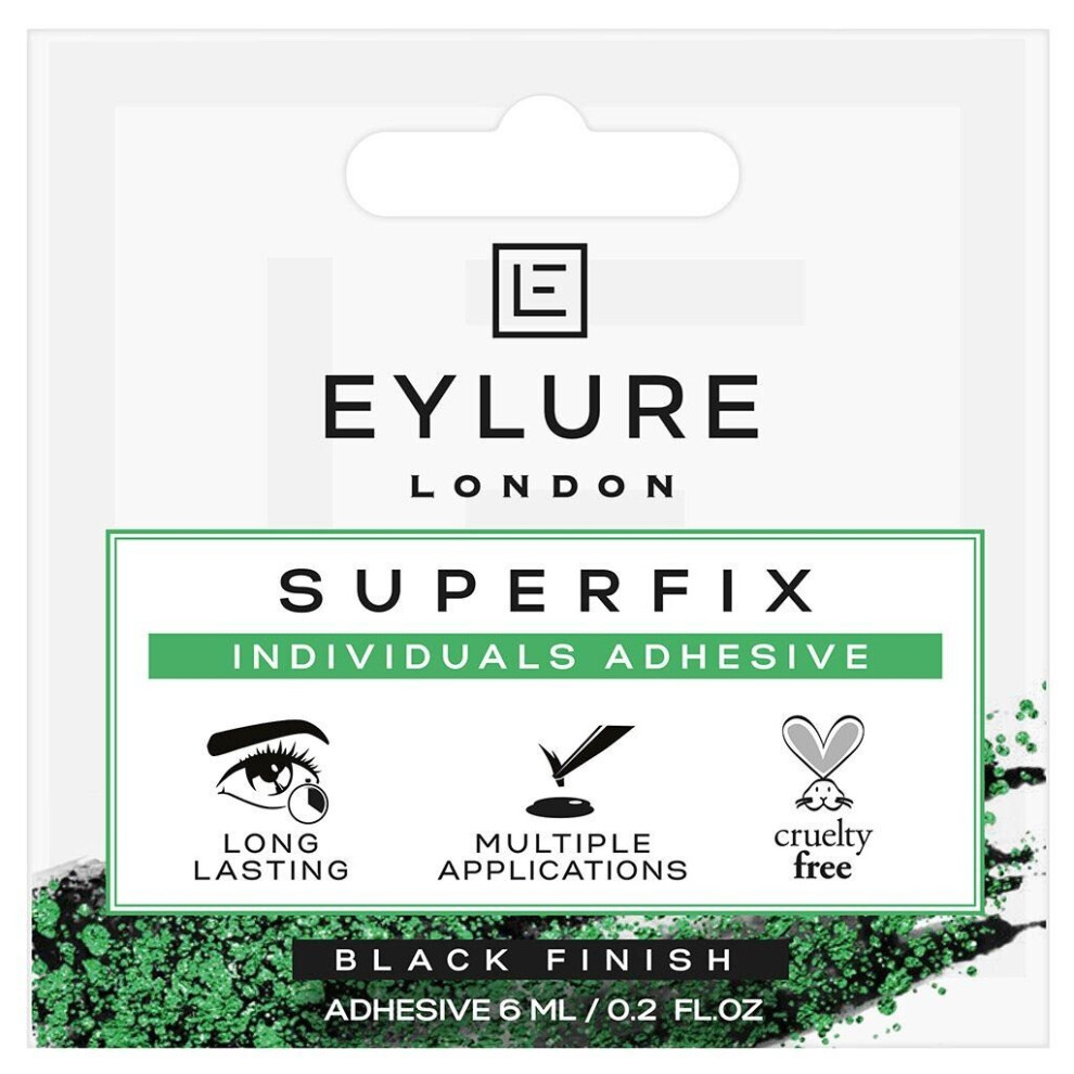 Eylure Superfix Individual False Lash Adhesive - 6ml Black Finish - Cruelty Free