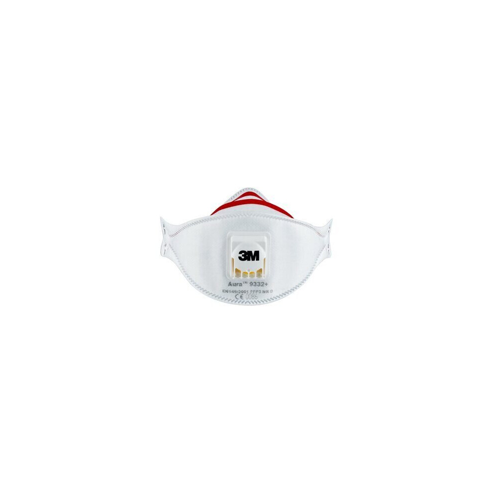 3M 9332+ Aura FFP3 / N99 Valved Respirator Face Mask - Made In UK