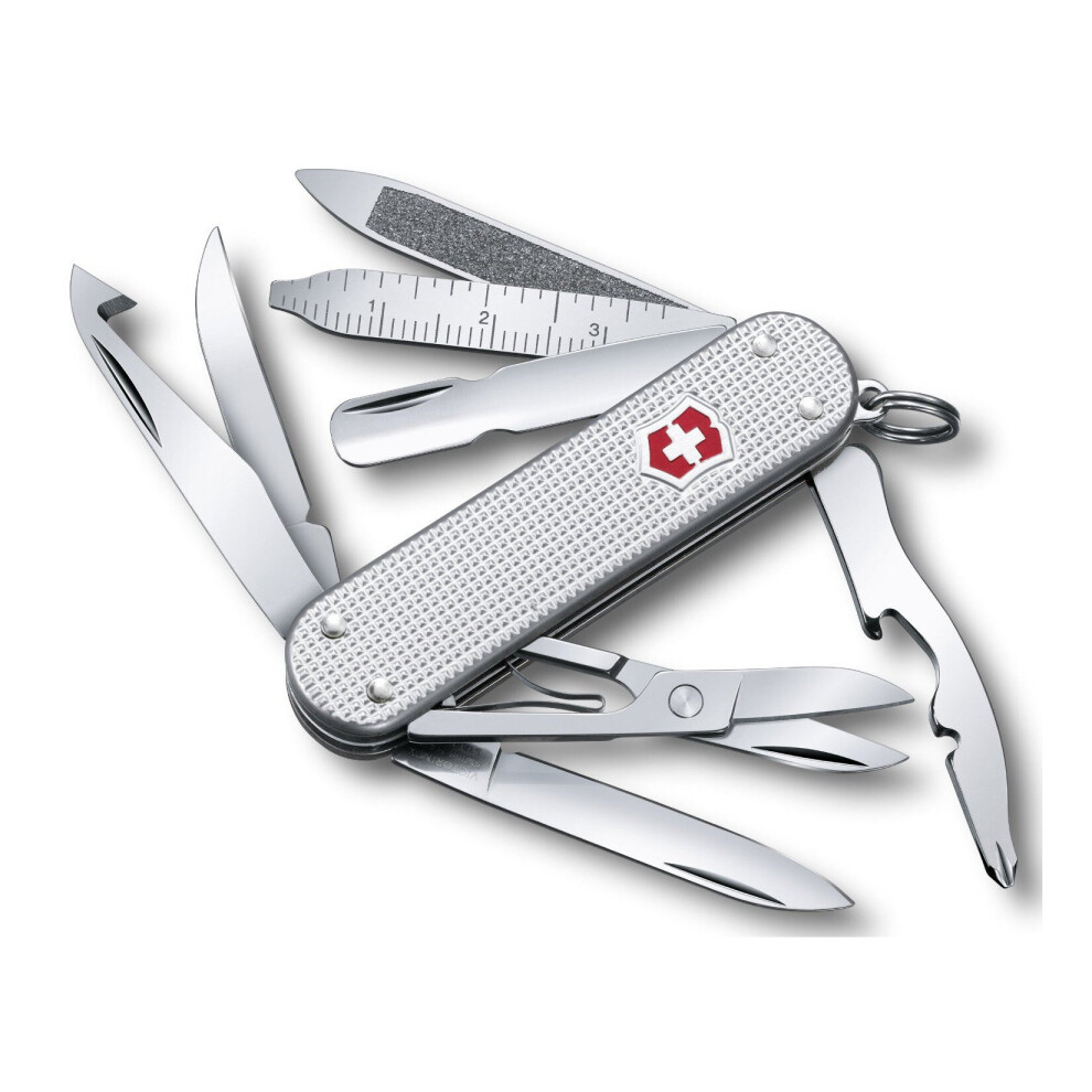 Victorinox Mini Champ Swiss Army Knife - Silver Alox handles - Special Edition