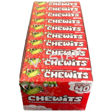 Full Box of CHEWITS Fruit Chewy Sweets (Strawberry (40 x 30g)