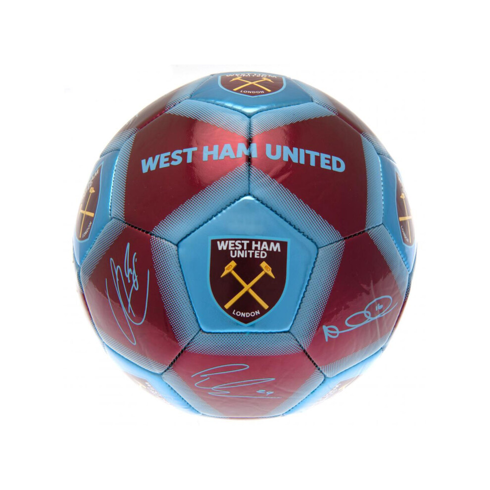 West Ham United Football Signed Official Size 5 WH06984